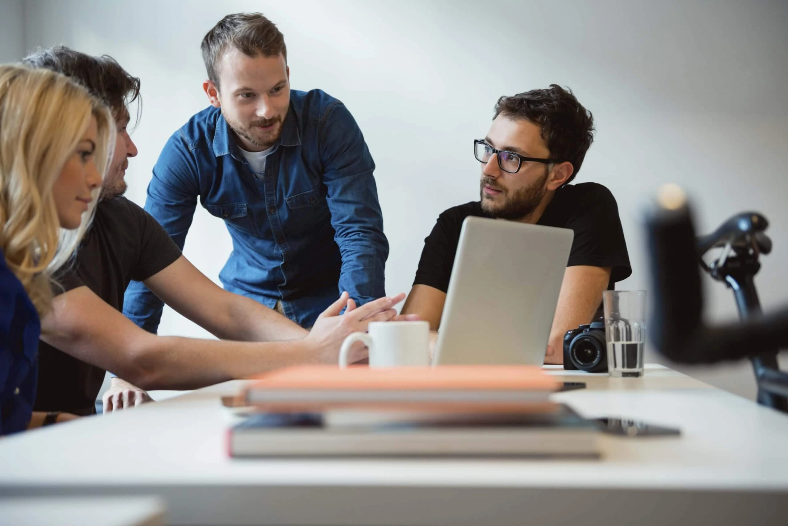 A man repairing the garage door